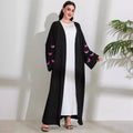 Elegant Butterfly Embroidery Open Abaya (MOA118)