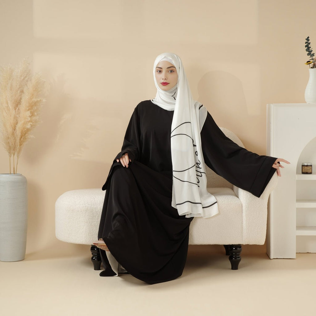 Essential Premium Loose Fit Abaya 2-Piece Set with Versatile Pockets (MA120)