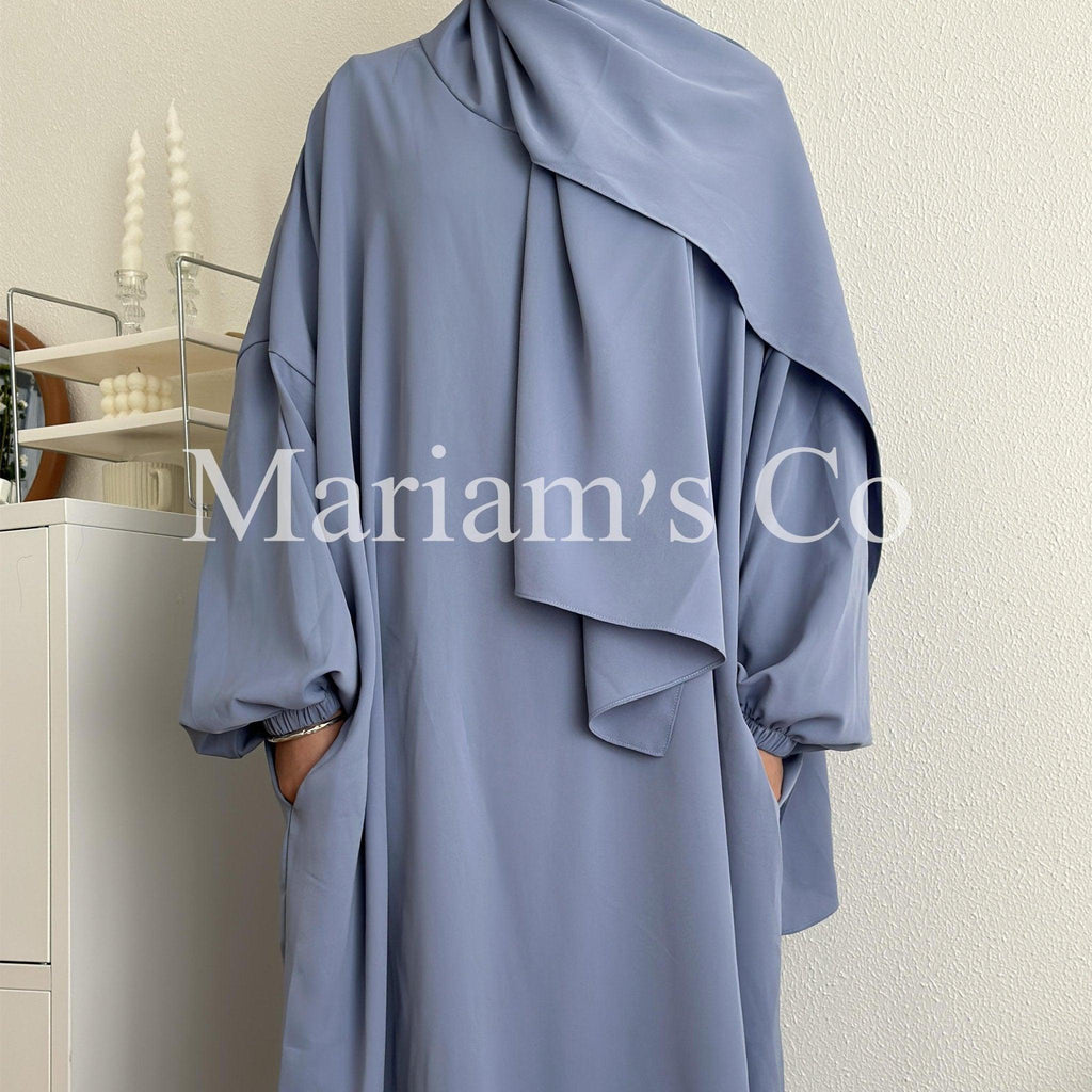 Hijab Attached Hooded Abaya With Pockets (MA0011)