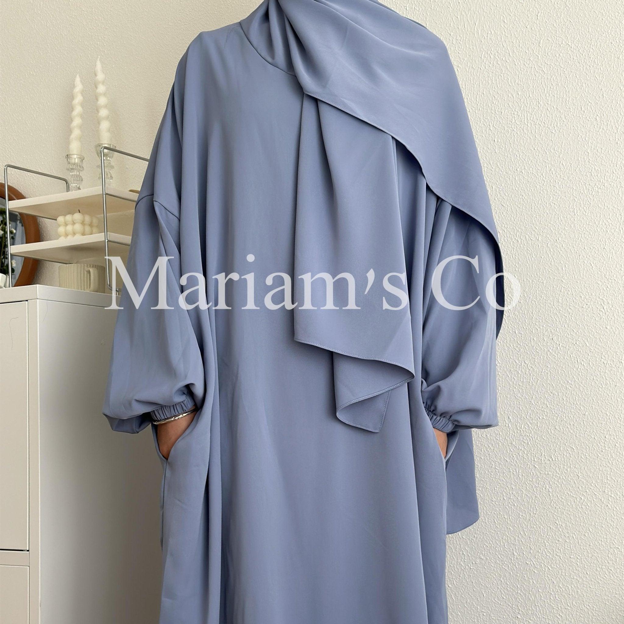 Hijab Attached Hooded Abaya With Pockets (MA0011)
