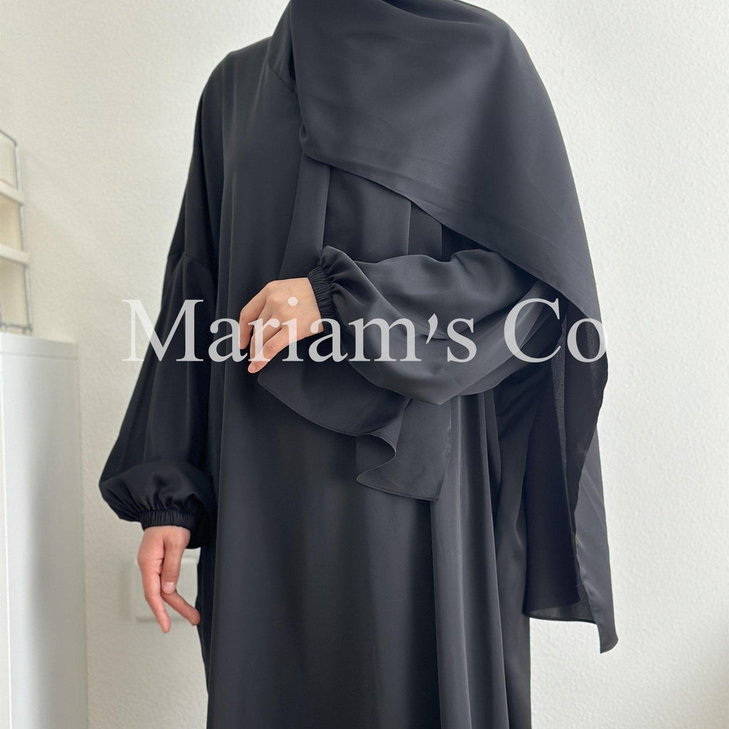 Hijab Attached Hooded Abaya With Pockets (MA0011)