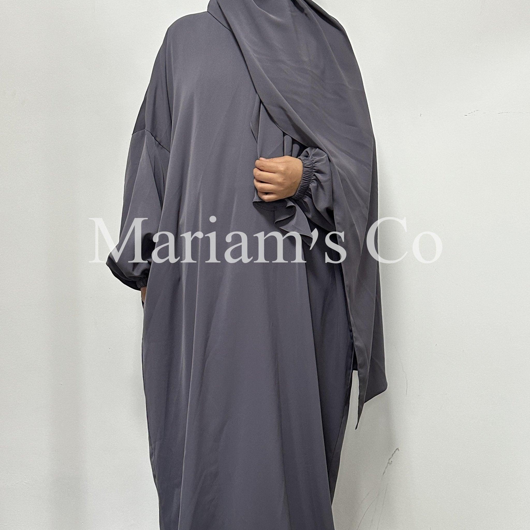 Hijab Attached Hooded Abaya With Pockets (MA0011)