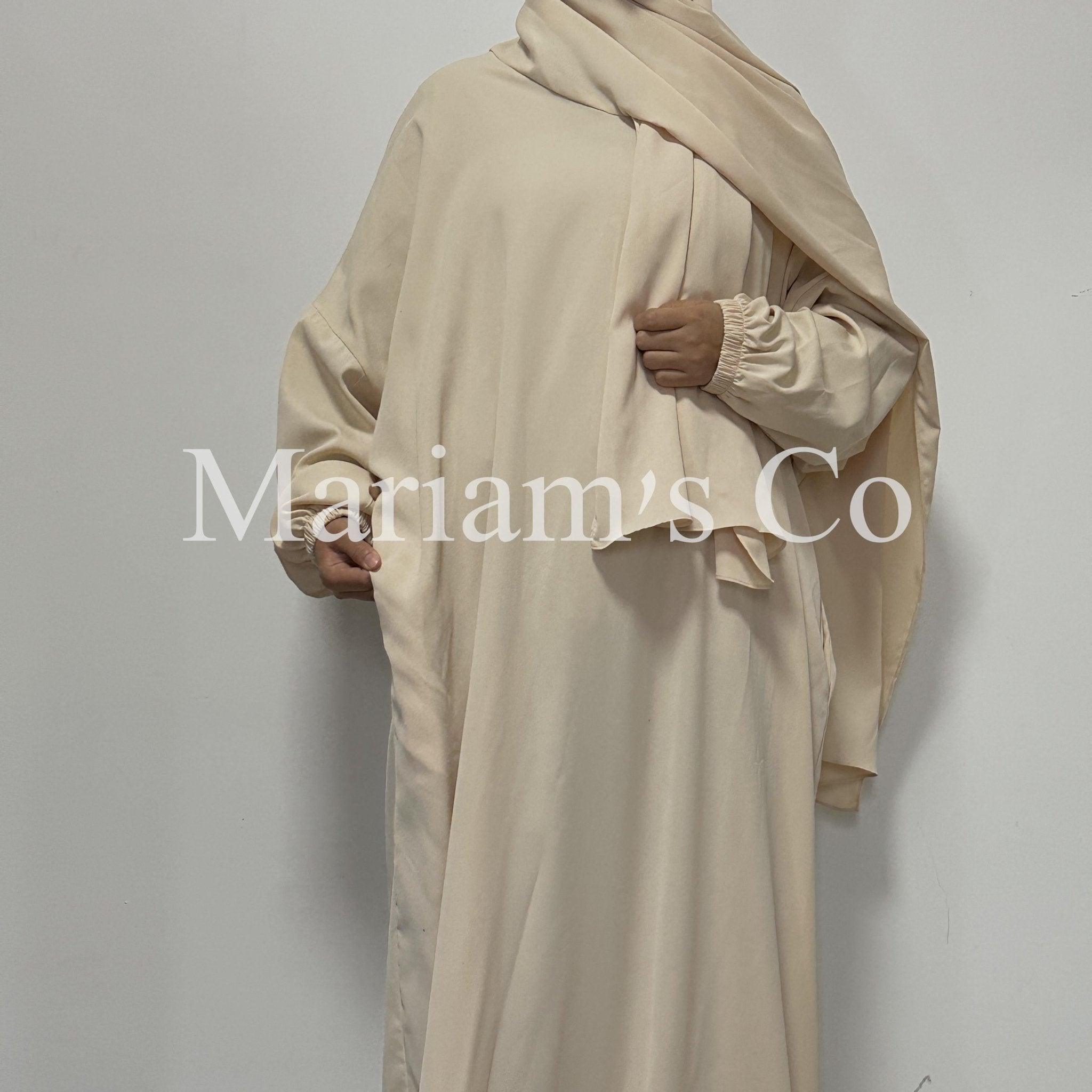 Hijab Attached Hooded Abaya With Pockets (MA0011)