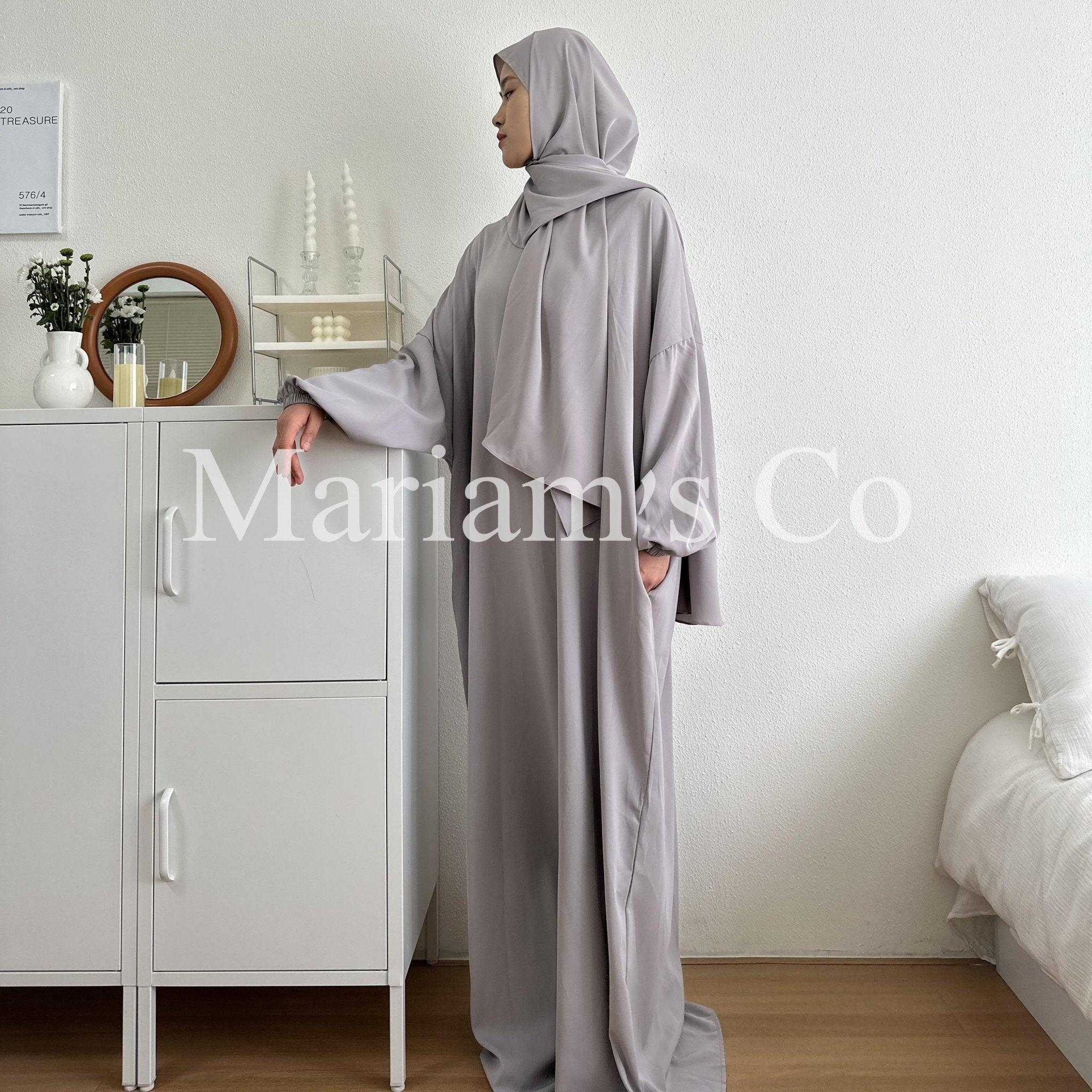 Hijab Attached Hooded Abaya With Pockets (MA0011)