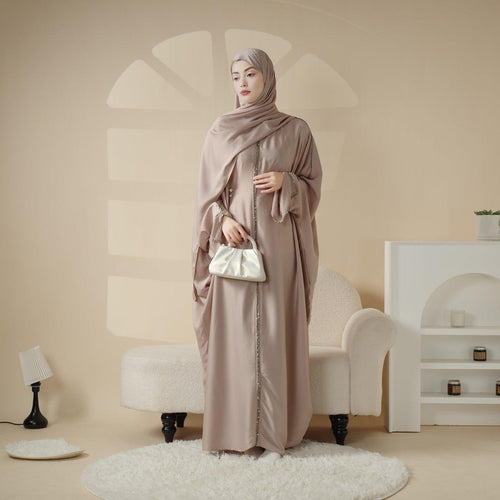 Batwing Abaya With Matching Hijab | Batwing Sleeve Abaya (MA041)