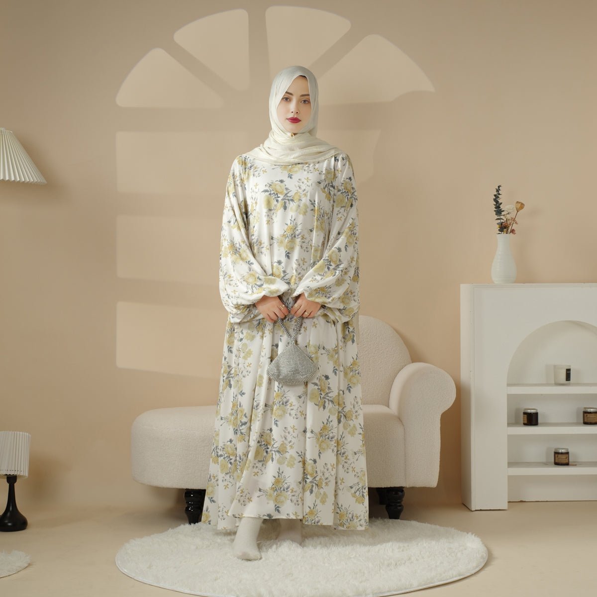 Printed Reversible Abaya (MA082)