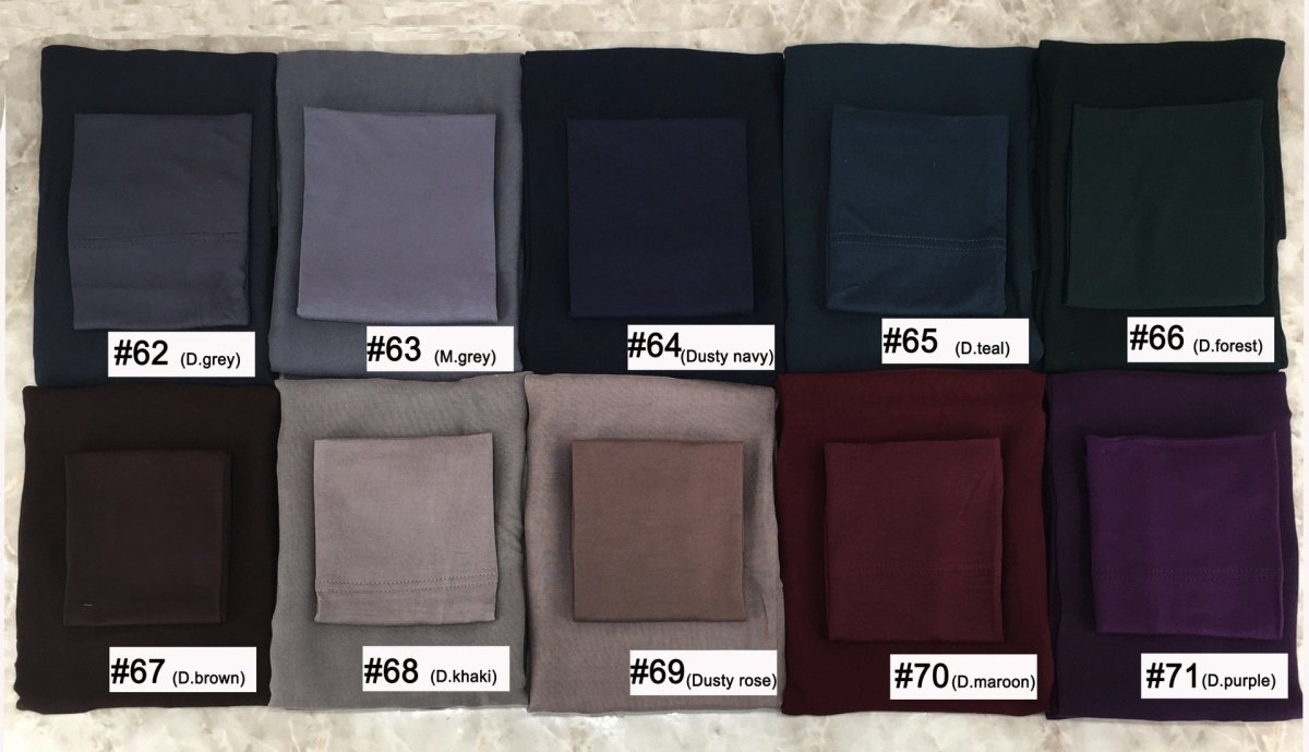 Soft Breathable Everyday Minimalist Hijab with Undercap‌ (MH186)